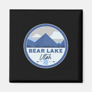 Imán Insignia de recuerdo de senderismo del lago Bear U