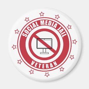 Imán Insignia de veteranos en prisión de medios sociale