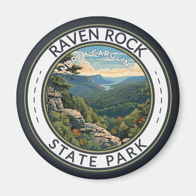 Imán Insignia de viaje del Parque Estatal Raven Rock No (Frente)
