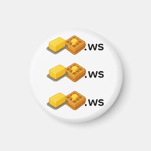 Imán Insignia de Waffle de Mantequilla