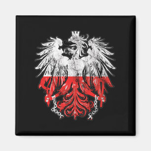 Imán Insignia del águila de Polonia de raíces de patrim