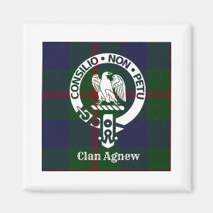 Imán Insignia del Escudo de Clan Agnew y Tartán
