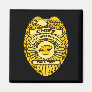 Imán Insignia Del Jefe De La Policía De Cocina