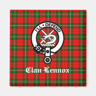 Imán Insignia Escudo de Clan Lennox y Tartán