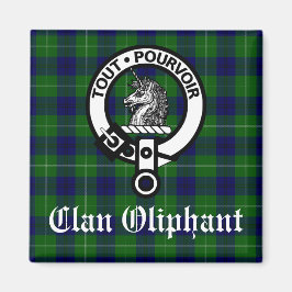 Imán Insignia Escudo de Clan Oliphant y Tartán