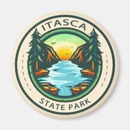 Imán Insignia Minnesota del Parque Estatal Itasca
