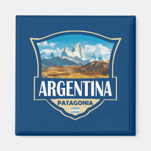 Imán Insígnia retro de ilustración de Argentina