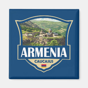 Imán Insígnia retro de ilustración de Armenia