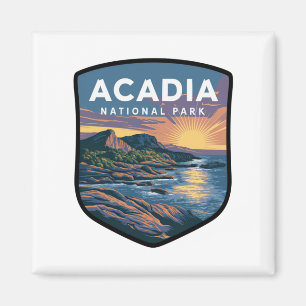 Imán Insignia Sunset del Parque Nacional de Acadia