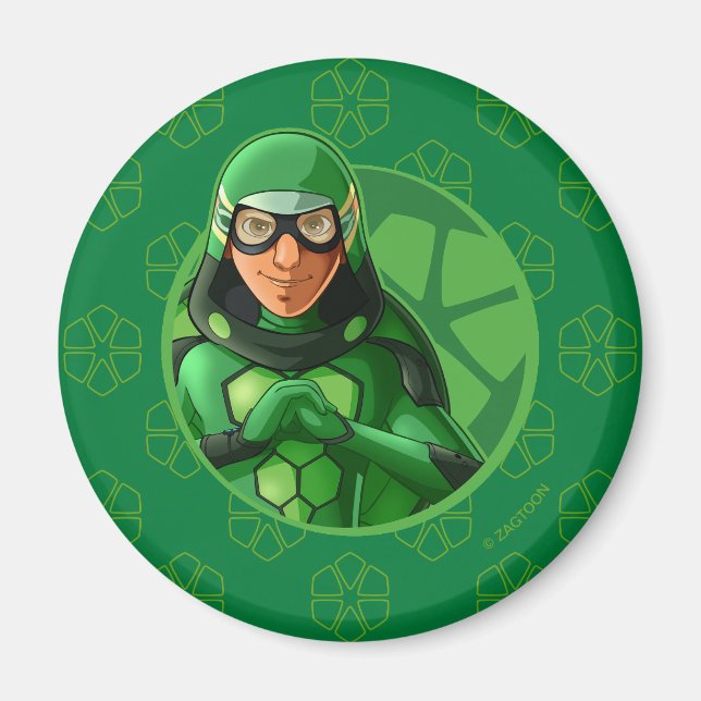 Imán Insignia verde de Carapace (Frente)