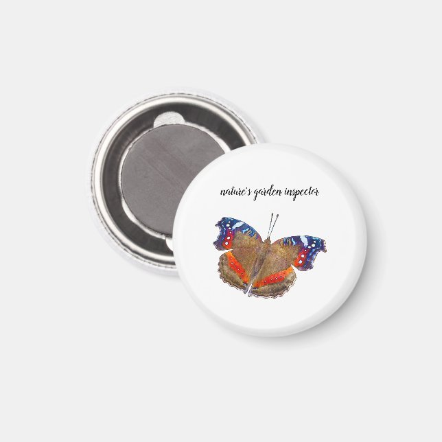 Imán Inspector de jardín de la naturaleza (Anverso/Reverso)