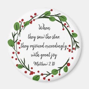 Imán Inspiración cristiana de Navidad Escritura