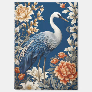 Imán Inspiración de la elegante grúa azul William Morri