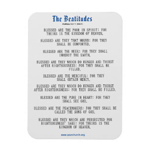 Imán Inspiración de las Beatitudes Gris y Azul
