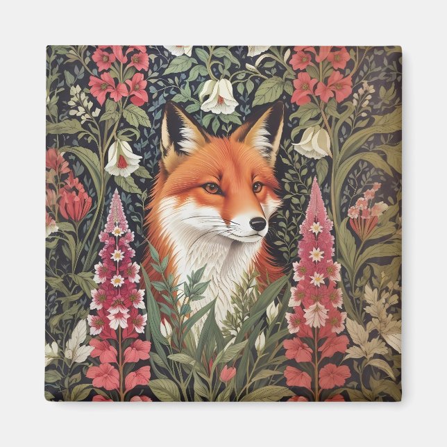 Imán Inspiración de las flores de Fox y Foxglove Willia (Frente)