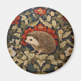Imán Inspiración de Woodland Hedgehog William Morris