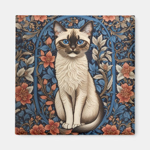 Imán Inspiración del gato siamés de ojos azules William