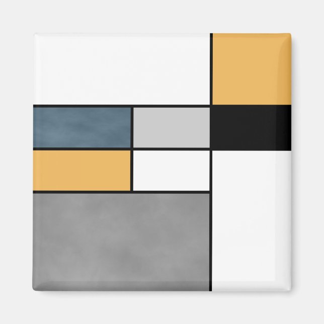 Imán Inspiración mondriana (Frente)