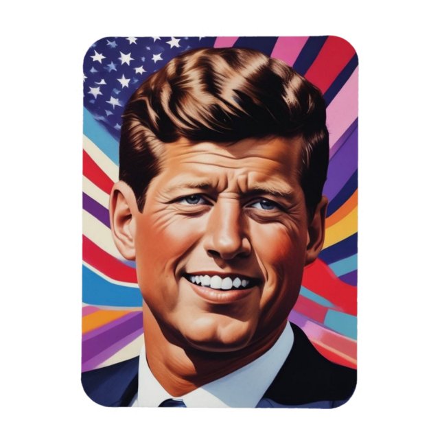 Imán Inspiración motivacional de JFK John F. Kennedy (Vertical)
