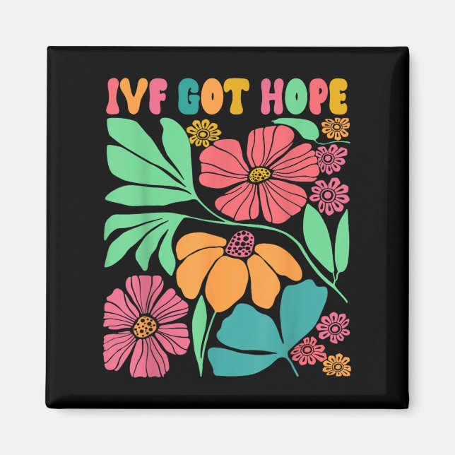 Imán Inspiración Motivadora Ivf Mama Wildflower Ivf Mom (Frente)