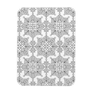 Imán Inspirado patrón de artística tribal