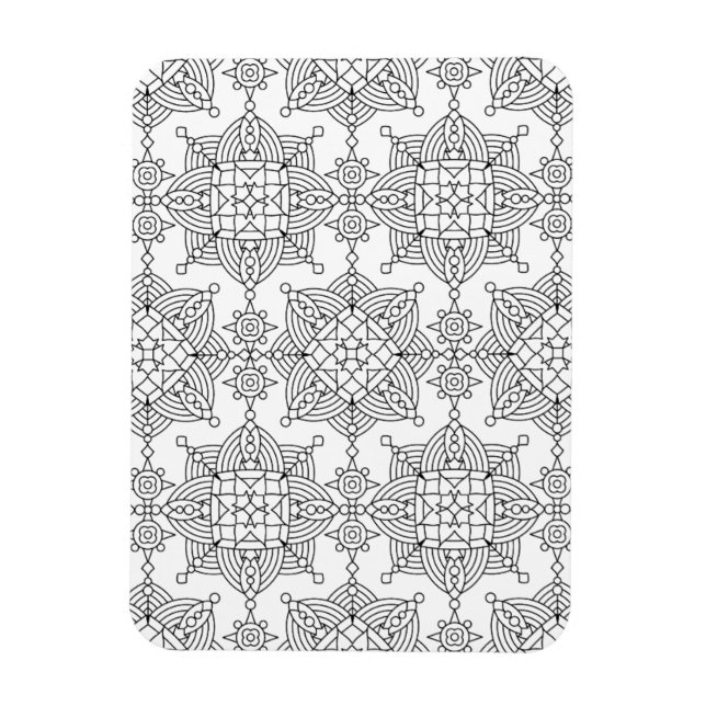 Imán Inspirado patrón de artística tribal (Vertical)