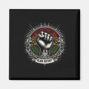 Imán Inspirador Black Leaders Power Fist Hand Black His