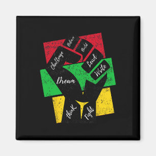 Imán Inspirador Black Leaders Power Hand Fist Black His