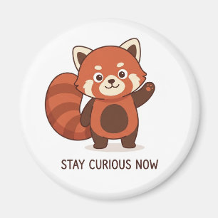 Imán inspirador de panda rojo lindo