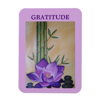 Imán Inspirador morado de flores de Lotus
