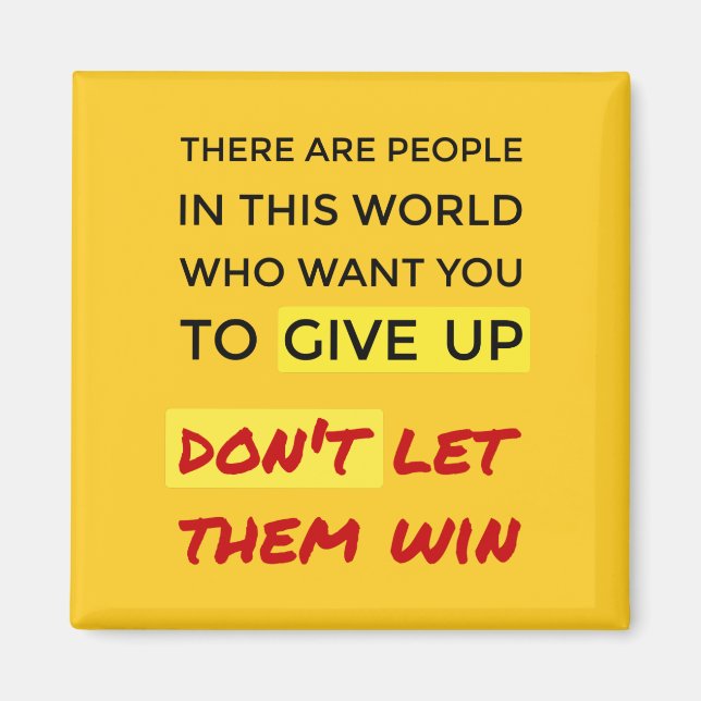 Imán Inspirador no se rinda naranja (Frente)