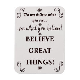 Imán Inspirando creer en una gran cita