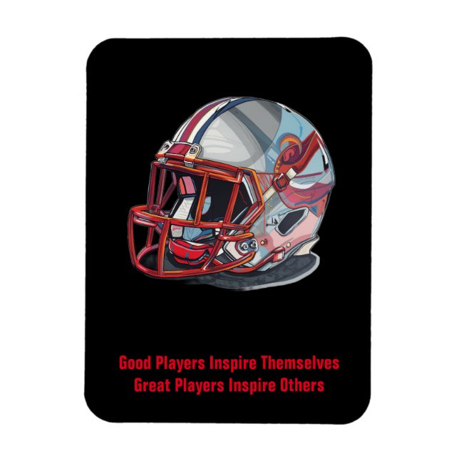 Imán Inspirational Good Players Pop Art Football Helmet (Vertical)