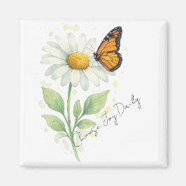 Imán Inspirational Magnet - Daisy & Butterfly