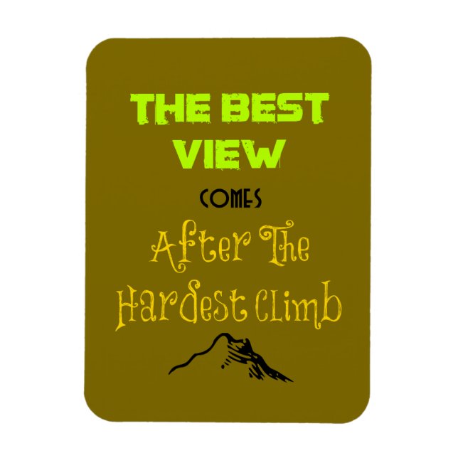 Imán Inspirational Motivating Hiking Quote Typography (Vertical)