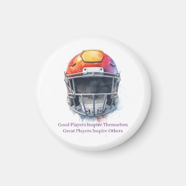 Imán Inspirational Motivational Football Helmet  (Frente)
