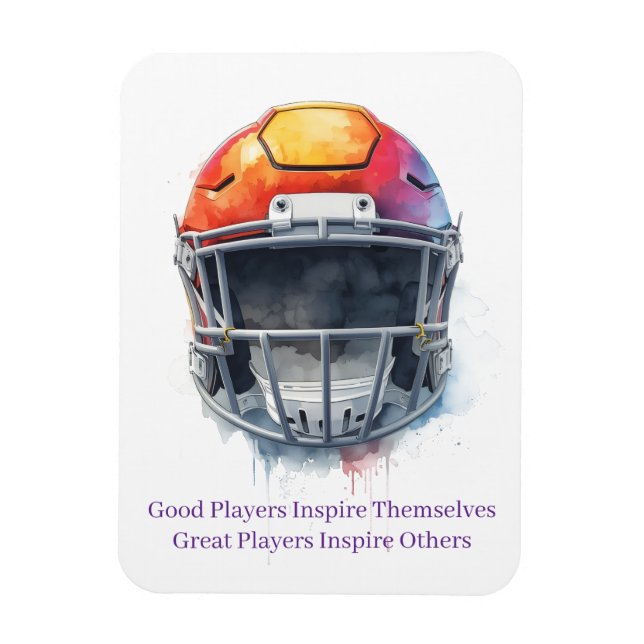 Imán Inspirational Motivational Football Helmet  (Vertical)
