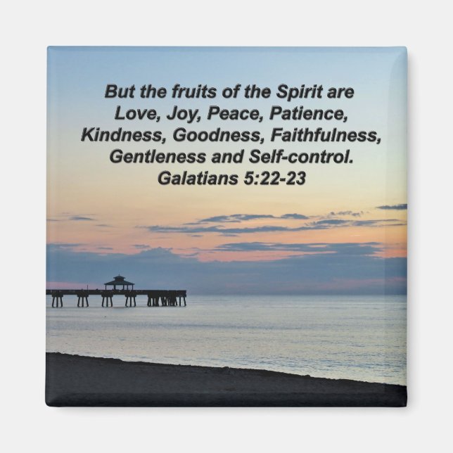 IMÁN INSPIRING SUNRISE GALATIANS 5:22 MAGNET (Frente)