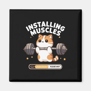 Imán Instalación de músculos Por Favor Esperar Funny Ca