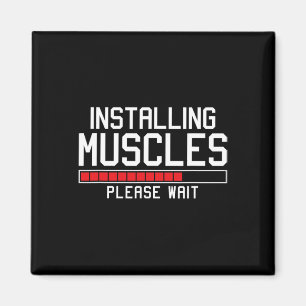 Imán Instalación de músculos Por Favor Espere Un Gimnas