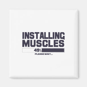 Imán Instalar Músculos Deporte Divertido Camiseta Gimna