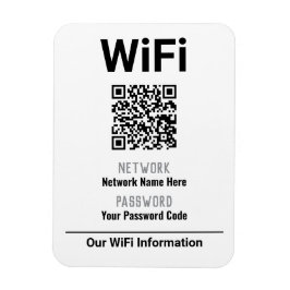 Imán Instrucciones de WiFi con código QR