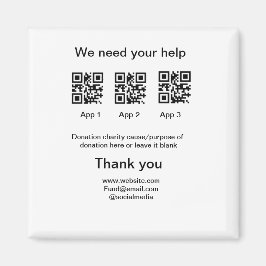 Imán Instrucciones para la recolección de donaciones: a