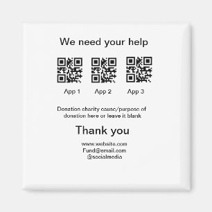 Imán Instrucciones para la recolección de donaciones: a