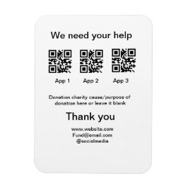 Imán Instrucciones para la recolección de donaciones: a