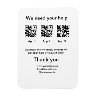 Imán Instrucciones para la recolección de donaciones: a