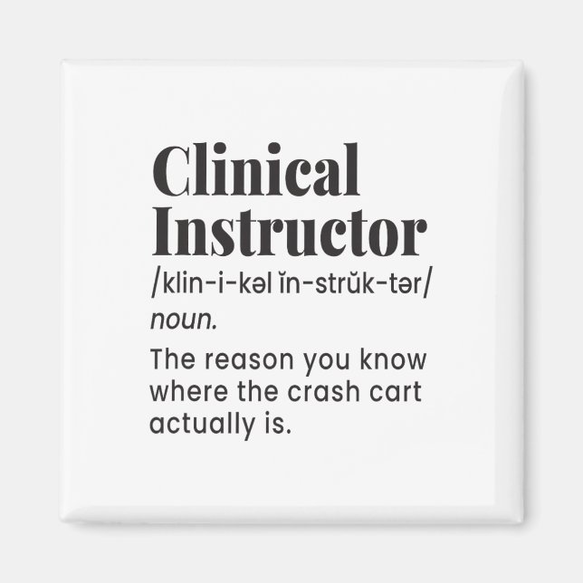 Imán Instructor Clínico Profesor de Enfermería Definici (Frente)
