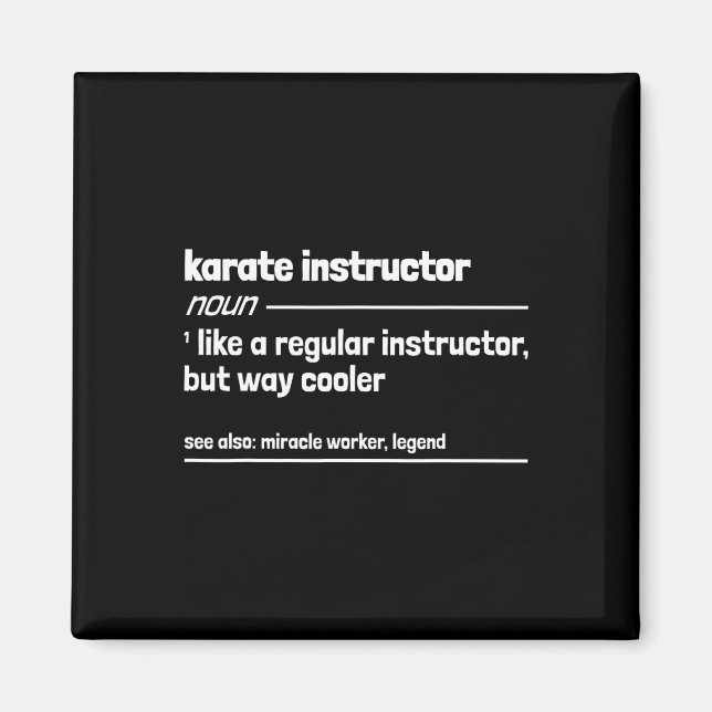 Imán Instructor De Karate Como Un Instructor Regular Pe (Frente)