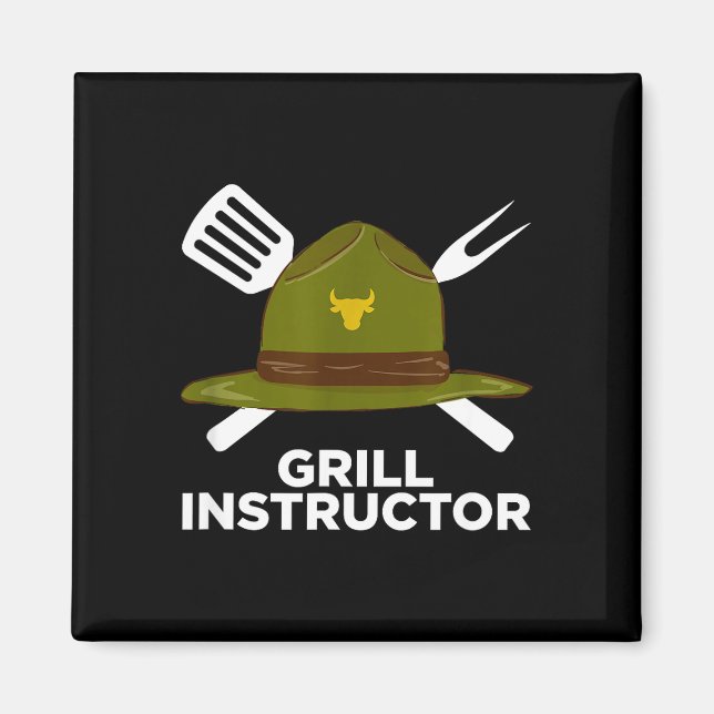 Imán Instructor de parrilla divertido maestro de la par (Frente)