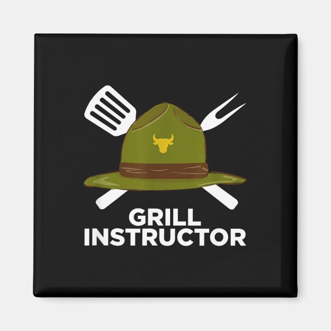 Imán Instructor de parrilla divertido maestro de la par (Frente)